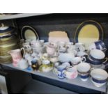 An Imperial bone china part teaset and others to include Crown Staffordshire, mixed cream jugs and