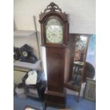 A Georgian longcase with eight day movement and a painted dial, 217cm h