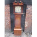 A Georgian oak long case clock Camazzi Bicester, 30 hour long case A/F 195cm high x 48cm wide