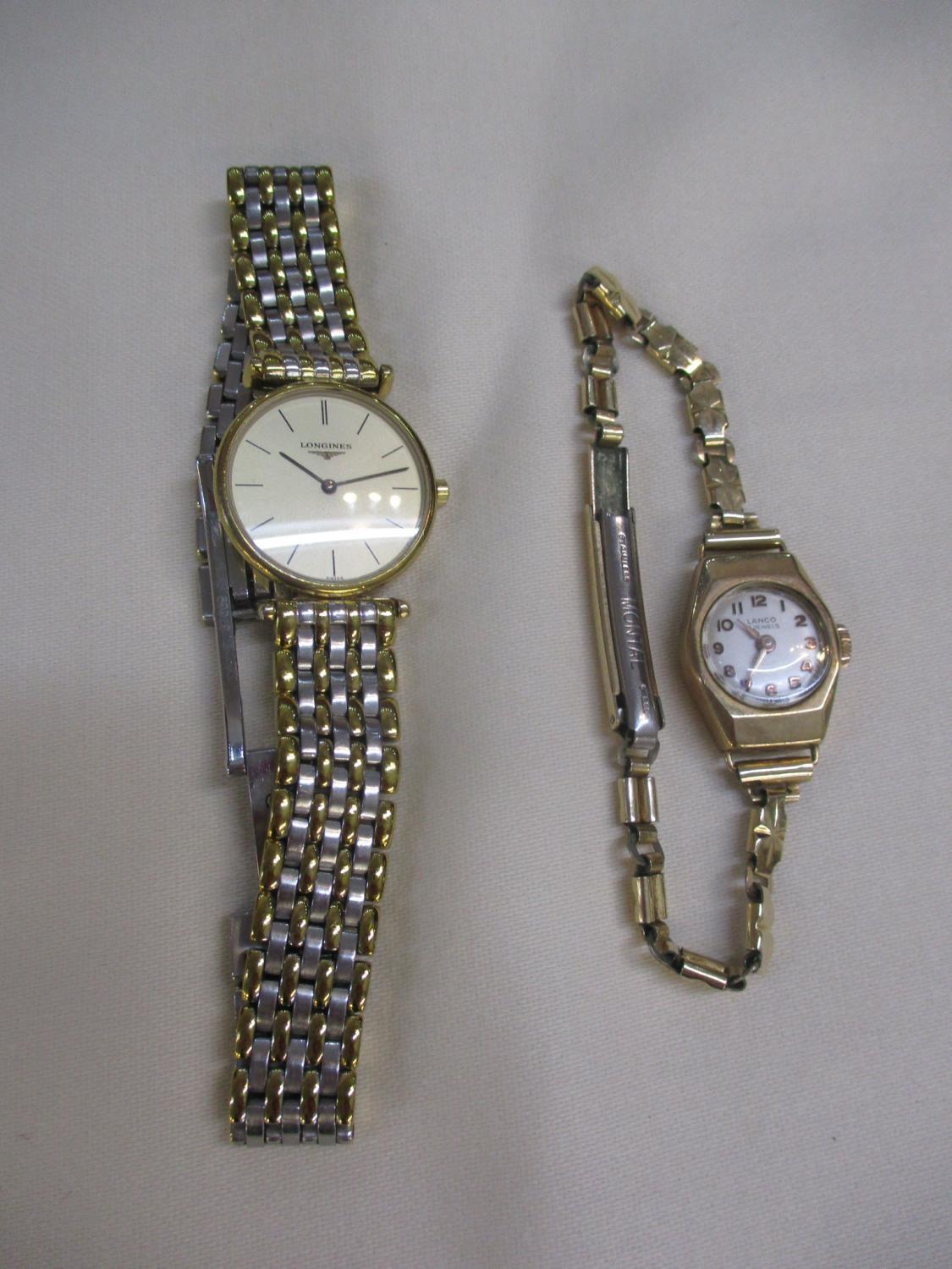 A Longines ladies wristwatch, together with a 9ct gold ladies cocktail watch - Bild 2 aus 2