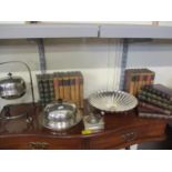 A small quantity of silver plate, together with La Societe Francaise Penant La Revolution 1882, L'