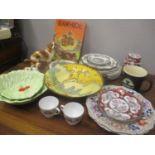 A mixed lot to include Coalport Indian tree patter china, Carton ware, cabbage plates, Guinness