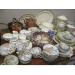 Ceramics and metalware to include a Royal Doulton Tivoli part dinner service, a Japanese tea set,