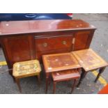 Mixed furniture to include an early 20th century mahogany sideboard, a Sorrento table and three