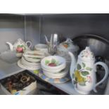 Tableware, ceramics and glassware to include Portmerion, Aynsley, commemorative plates and other