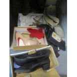 A mixed lot to include ladies shoes, purses and other items