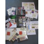 Two British stock book albums, two unopened 1984 Royal Mail Special stamps and a quantity of proof