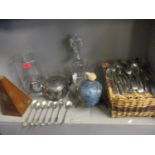 Ceramics and collectables to include a Waterford decanter, a metronome, Chris Madden pottery figure,