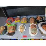 Ten 1960's Bossons masks A/F