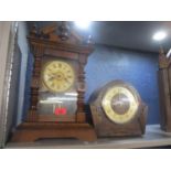 Two early 20th century mantle clocks to include a Junghans 8 day clock