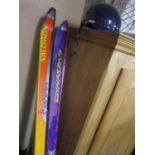 Vintage Dynastar Vertical skis and Salomon S9000 skis and binding