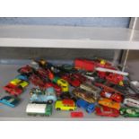 A quantity of diecast vehicles to include Matchbox and Corgi, a Corgi Batmobile, a Corgi Green