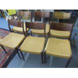 A set of six retro 1960's dining chairs by Poul Volther for Frem Rojle