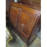 An early 20th century mahogany plans chest having a large fall flap with drawer below 118cm h x