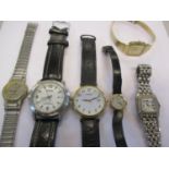 A 9ct cased ladies Rotary wristwatch and five others