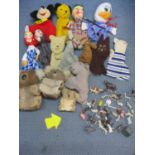 Toys and games to include metal model animals, wooden items to include building blocks, Bayko,