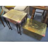 A mixed lot to include a TCM Dodson signed limited edition print, large gilt mirror, brass coal