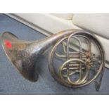 A J.A. Lafleur & Sons Ltd Alliance French horn imported by Boosey & Hawkes in a silver tone together