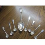 Silver to include 19th/20th century silver, an early Victorian table spoon, two salt spoons 1804,
