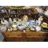A mixed collection of ceramics to include Devon motto ware