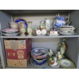 A quantity of mainly ceramics to include a 19th century Wedgwood vegetable dish and stand