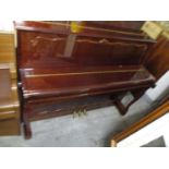 A modern Reid-Sohn mahogany cased upright piano No. SU-110F H HJ 02525