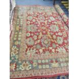 A hand woven Persian carpet 305cm x *, together with a Turkish carpet A/F 219cm x *