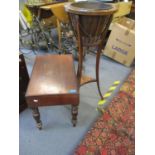 A 1920's planter, Empire style together with a mahogany bidet (no liner)