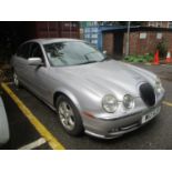 A Jaguar S Type 3 litre petrol, first registered July 2000, number plate W10 AJV, no MOT, non