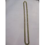 An 18ct clasp on a 9ct gold flat belcher link necklace 49cm long, weight 35.9g