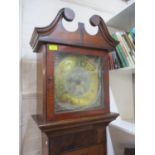 An 18th century mahogany and oak thirty day long case clock with brass dial with label Humphrey