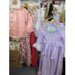 A quantity of vintage children's dressing up clothes A/F together with a ballet tutu, an Edwardian