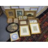 A mixed lot of pictures and prints to include portraits and framed Wedgwood Dancing Hours