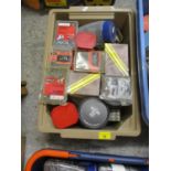 A large quantity of fixings and fasteners to include screws, felt nails etc (four crates)