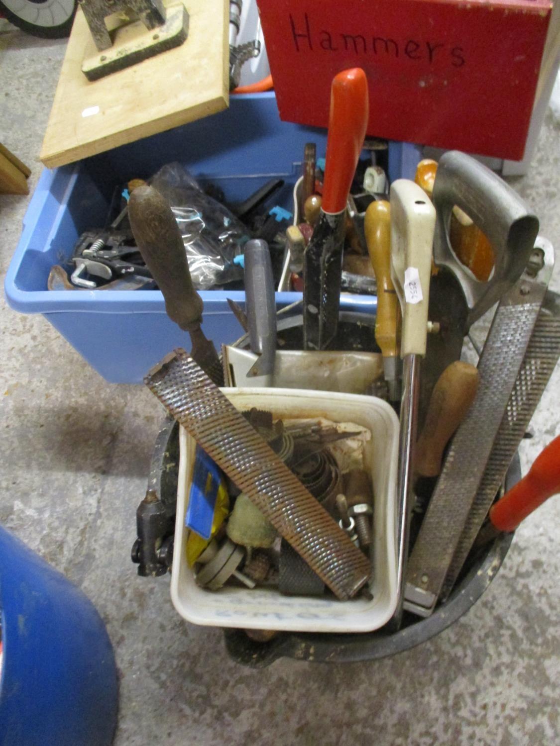 A quantity of hand tools to include Mitre saw and hammers etc (5 boxes) - Image 2 of 3