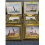 A Whitehead - Yachts, a pair of watercolours, 13 x 18cm, signed lower right hand corner, a pair of