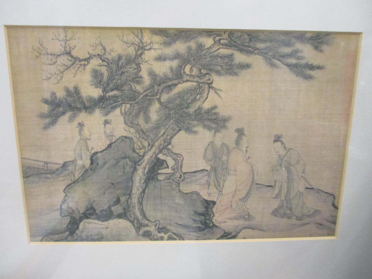 A group of six reproduction framed and glazed Japanese pictures and prints to include Shuman, - Image 4 of 6