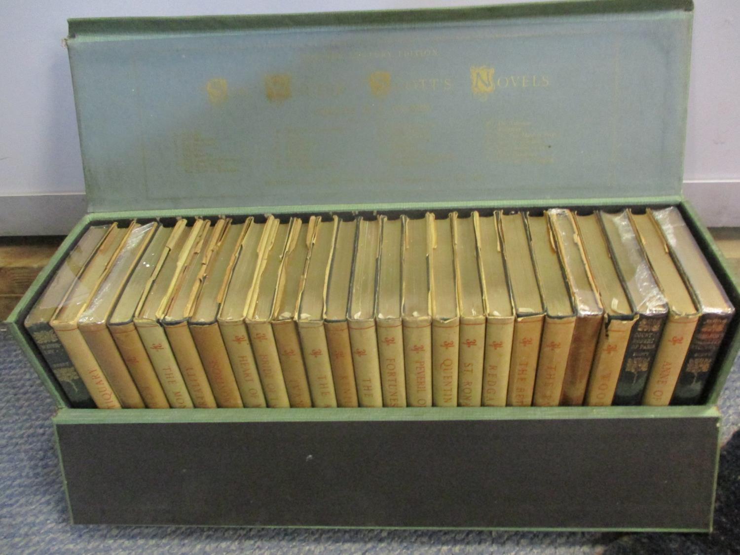 Books - A twenty five volume set of Sir Walter Scott's novels by Thomas Nelson & Sons, presented