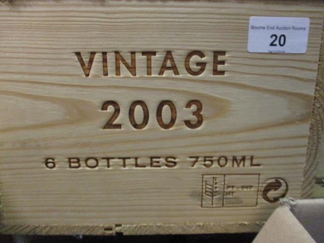 Six cased bottles Niepoort, 2003 vintage, 750ml Location 3,2