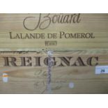 Twelve cased bottles of Reignac 2008 Grand Vin De Bordeaux Location 11.5