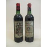 Two bottles of Chateau Tertre Daugay 1966, Saint-Emilion