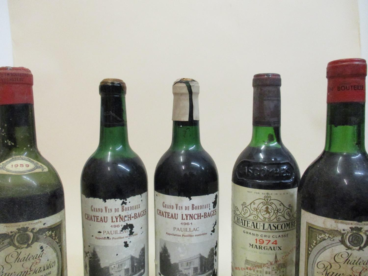 Two bottles of Chateau Lynch-Bages 1961 Pauillac, one bottle of Chateau-Lascombe 1974 Margaux, two - Image 2 of 2