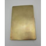 A 9ct gold cigarette case, with engine turned pattern throughout the exterior, the hallmarks to