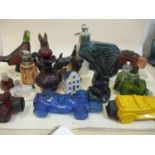 A large collection of mixed Avon fragrance bottles to include racing cars