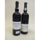 One bottle of Taylors late bottled Vintage Port 2005 and one bottle of Taylors Vintage Port 1998