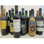 Eighteen bottles of mixed reds to include Rioja and Bordeaux