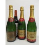 Three bottles of Bredon Champagne Cuvee Jean Louis, 75cl and one bottle of sherry