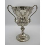 A Victorian silver twin handled trophy cup by Edward & John Barnard, London 1862, for the '