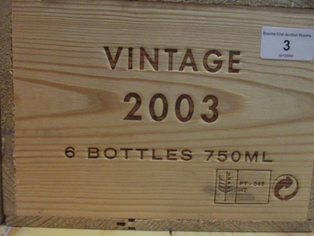 Six cased bottles Niepoort, 2003 vintage, 750ml Location 3,2 - Image 3 of 3