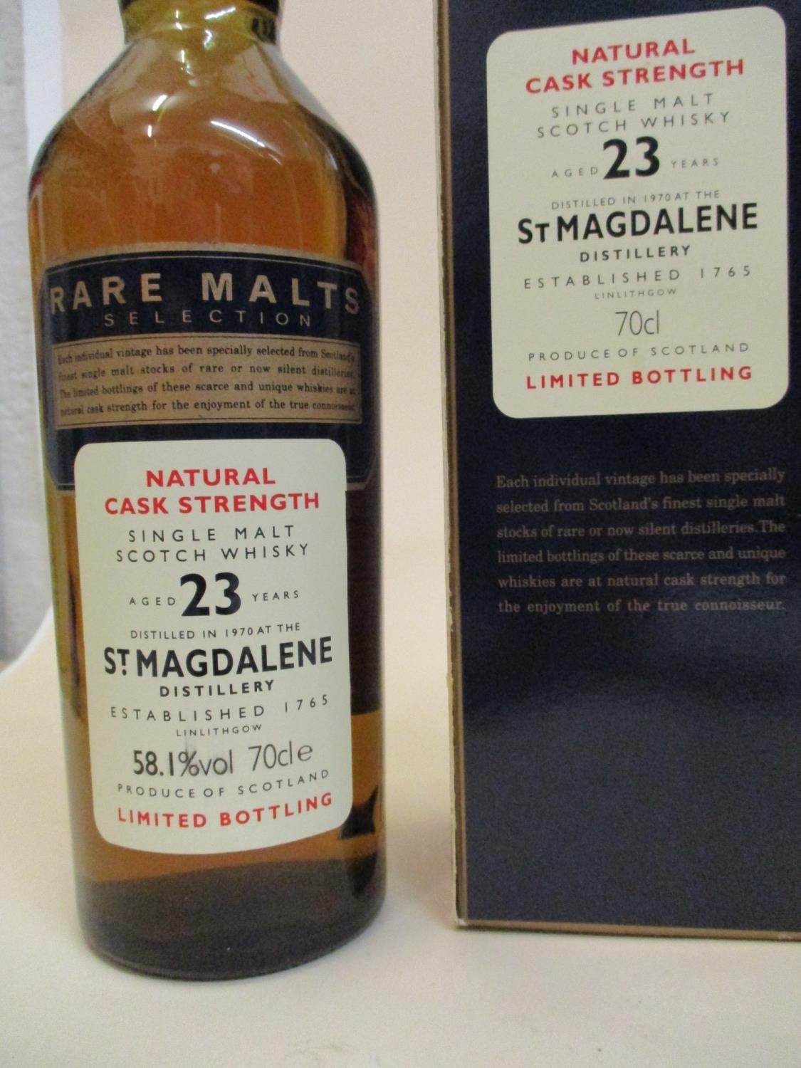 One bottle of boxed St Magdalene Natural Cask Strength Single Malt Scotch Whisky, aged 25 years, - Image 2 of 3